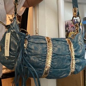 Ebisu Blue and Gold Purse